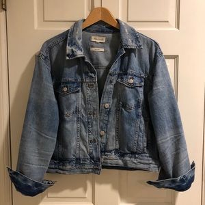 Madewell Boxy Crop Jean Jacket, Woodcourt Wash